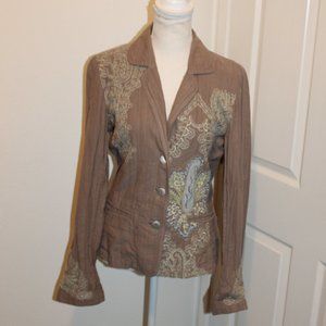 Johnny Was jacket embroidered Women M